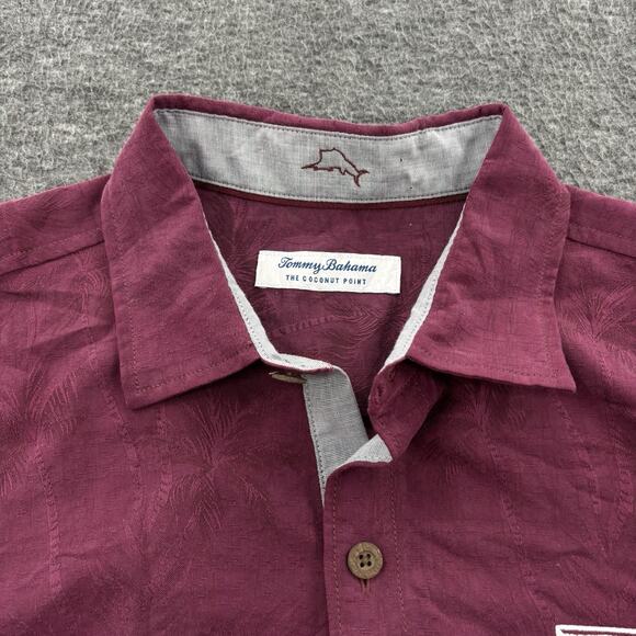 Tommy Bahama Coconut Point Shirt Medium Hawaiian Button Up Aggies A&M EUC - Picture 5 of 6